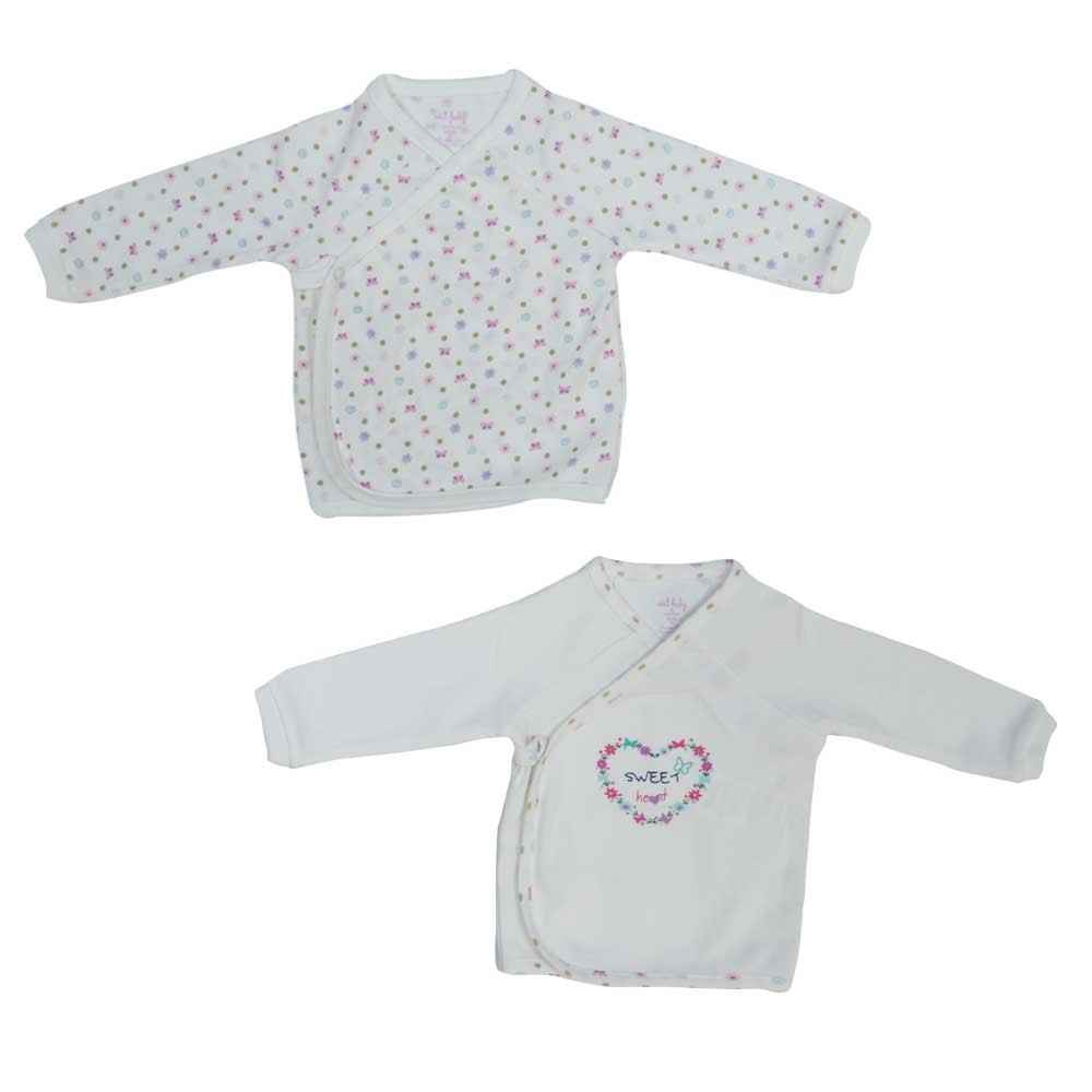 İdil baby 7702 Kız bebek 2 li Zıbın Baskılı