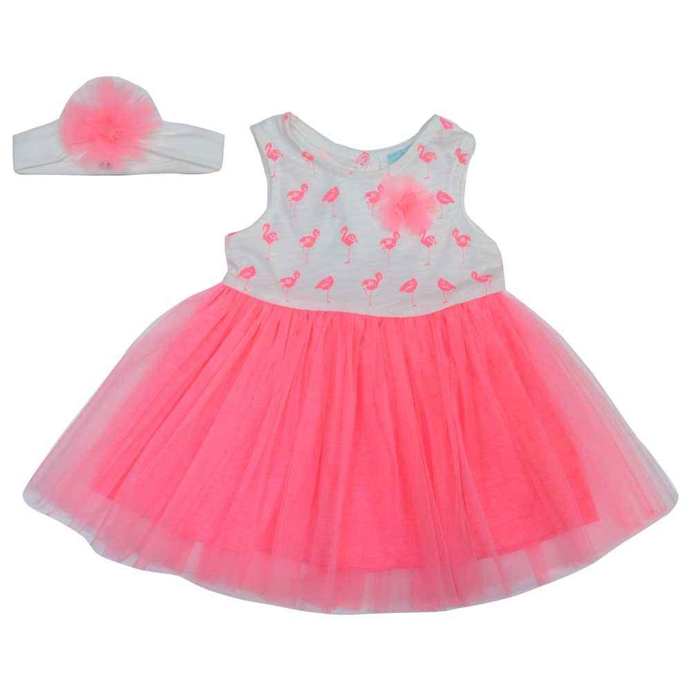 Mamino 7393 Kız Bebek Elbise Krem
