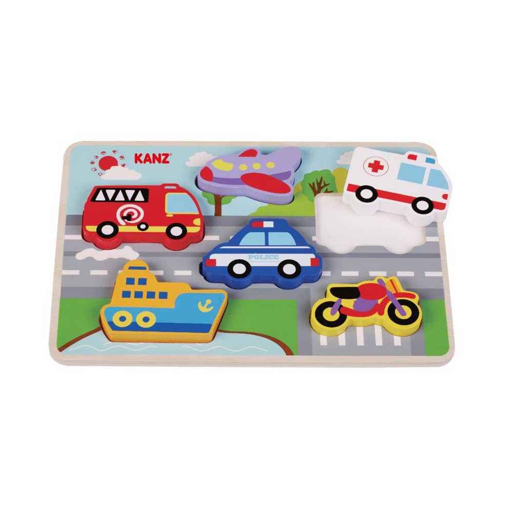 Kanz 30426 Ahşap Taşıtlar Puzzle 