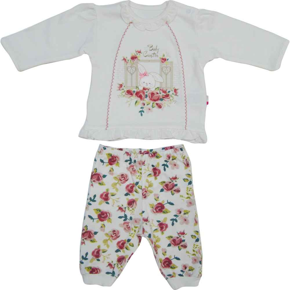 Baby Center S72058 Omuzdan Çıtçıtlı Bebek 2 Li Takım Pudra