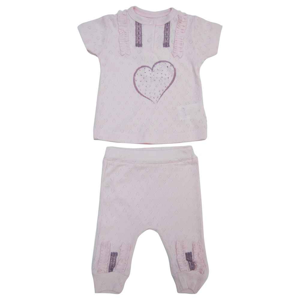 Bibaby 59242 Love Kız Bebek 2li Takım Pembe