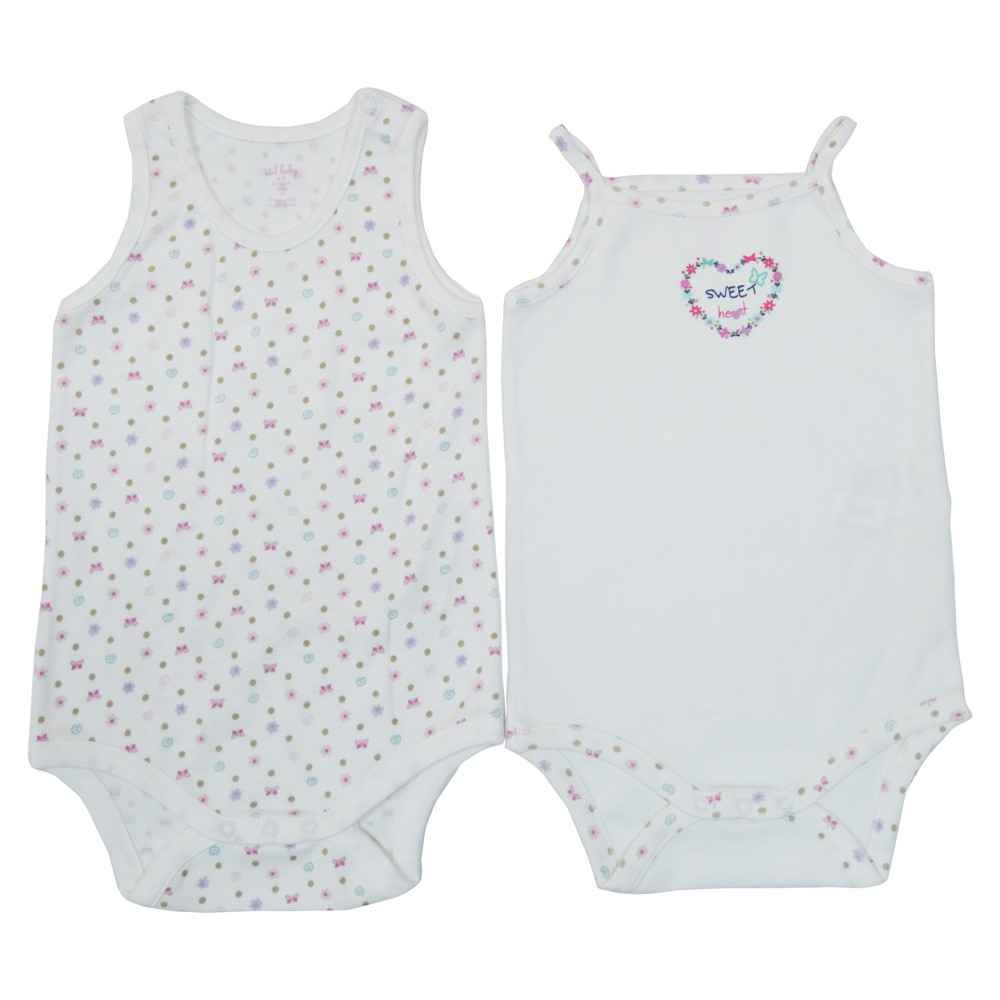 İdil Baby 7668 Kız Bebek Body 2li Baskılı