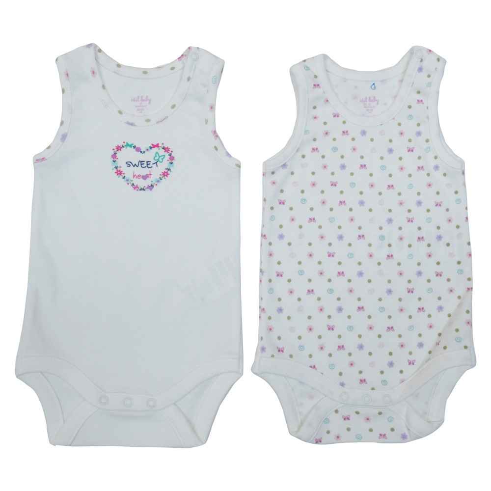 İdil Baby 7701 Kız Bebek Body 2li Baskılı