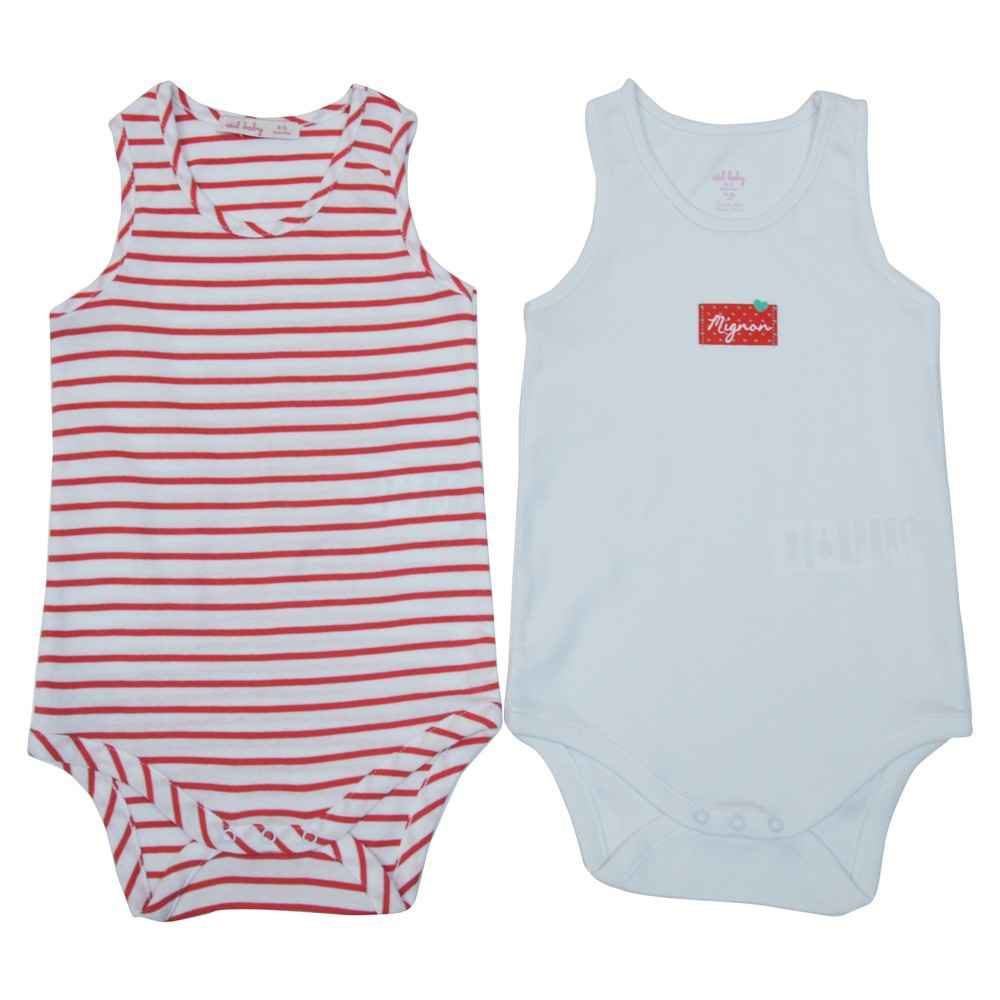 İdil Baby 7791 Kız Bebek Body 2li Nar Çiçeği