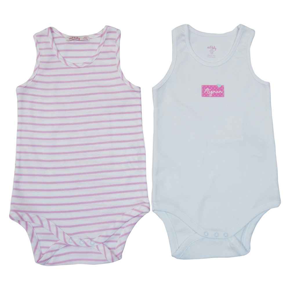 İdil Baby 7791 Kız Bebek Body 2li Pembe