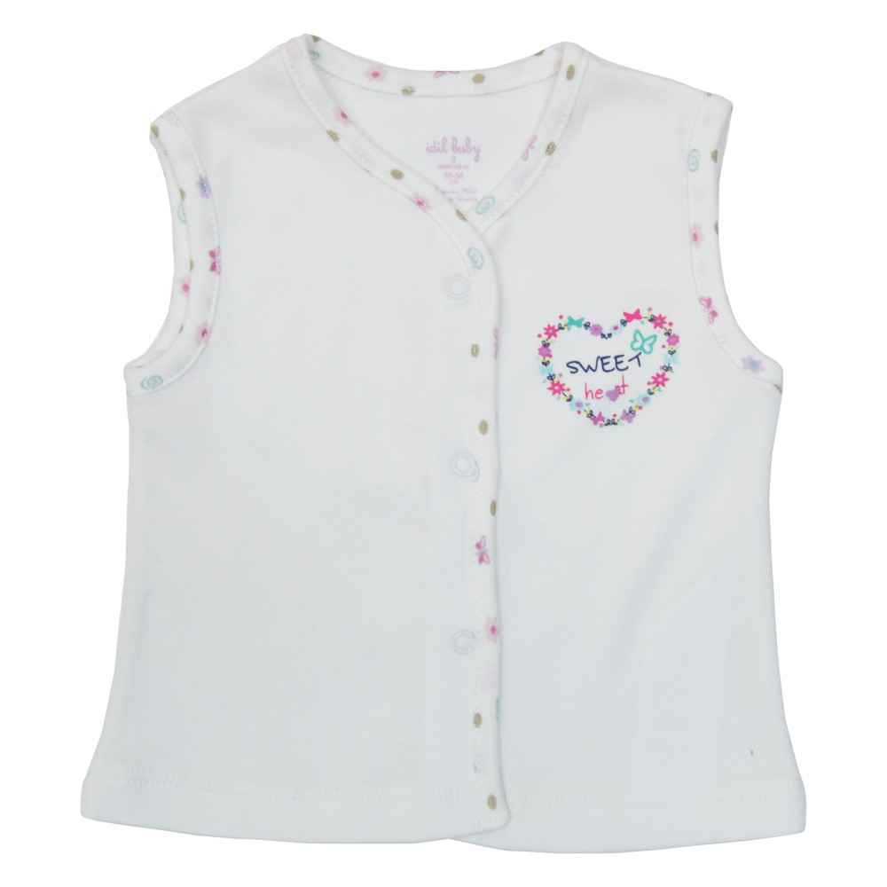 İdil Baby 7669 Kız Bebek Yelek Krem
