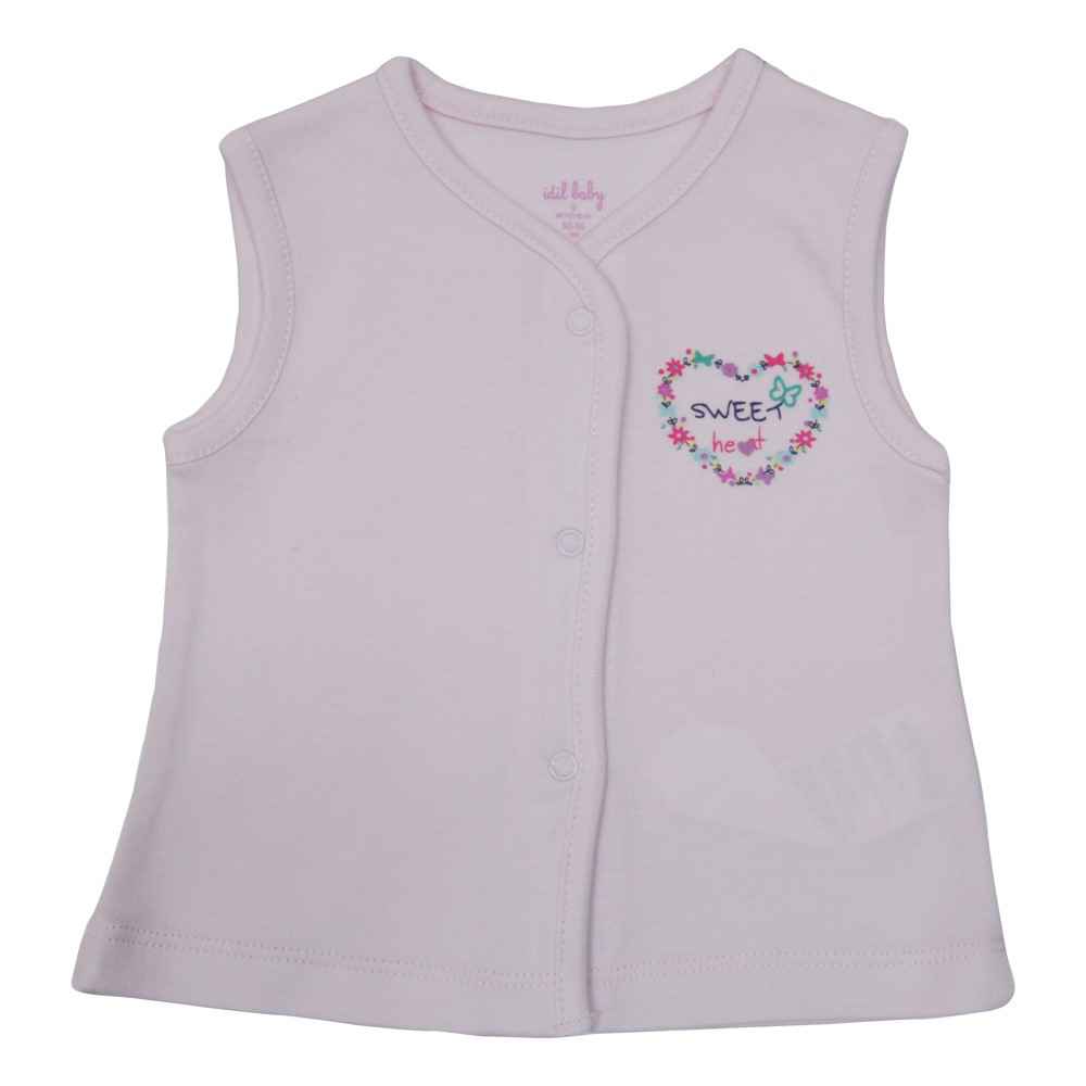 İdil Baby 7669 Kız Bebek Yelek Pembe