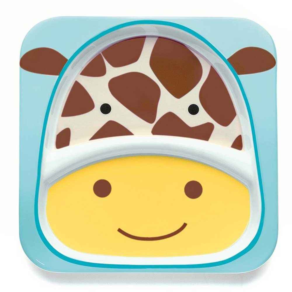 Skip Hop Zoo 2 Bölümlü Geniş Mama Tabağı Kahverengi