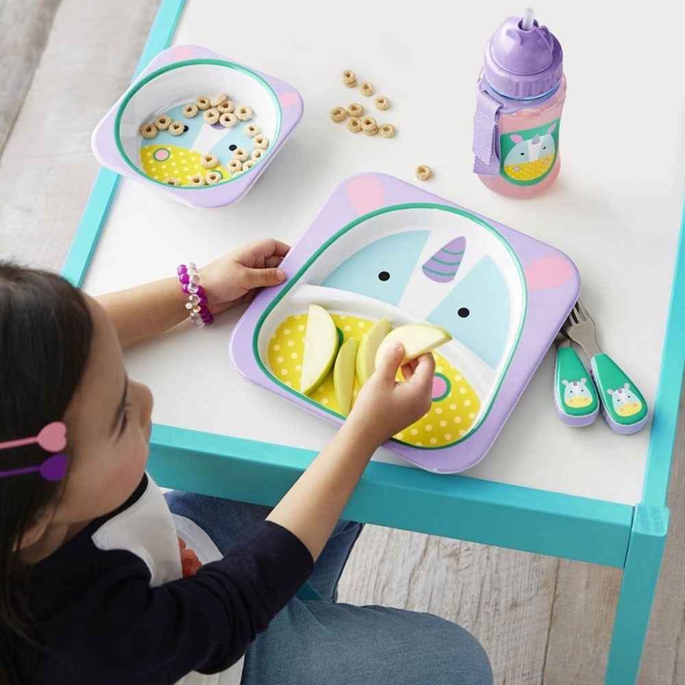 Skip Hop Zoo 2 Bölümlü Geniş Mama Tabağı Mor