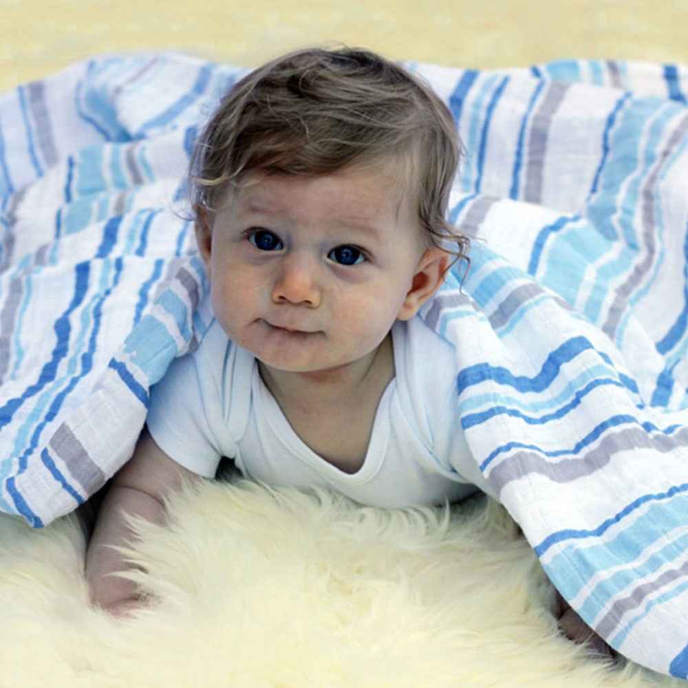 Momeasy Muslin Bebek Battaniyesi 70x100cm Beyaz