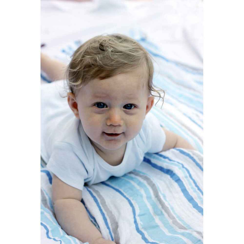 Momeasy Muslin Bebek Battaniyesi 70x100cm Beyaz