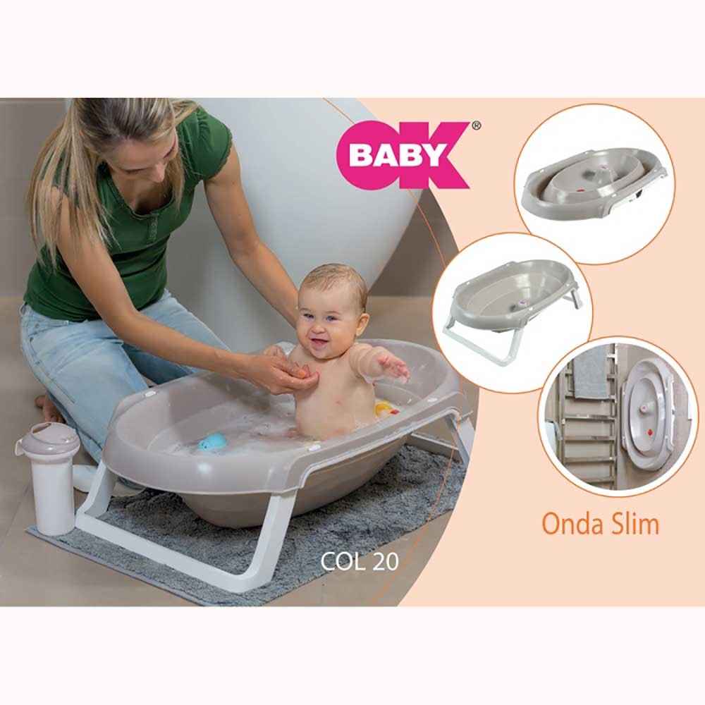 Ok Baby Onda 3895 Slim Katlanır Bebek Kuveti Fuşya İlke Bebe