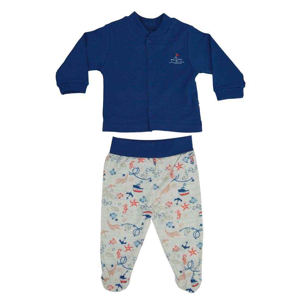 Bebetto 837  Erkek Bebek  Penye Mini Pijama Takımı Lacivert