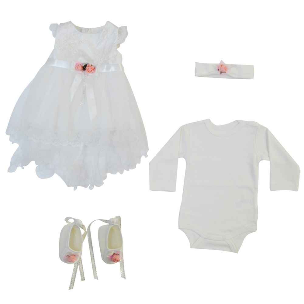 Pugi Baby 1004 Kız Bebek Mevlüt Takımı Krem