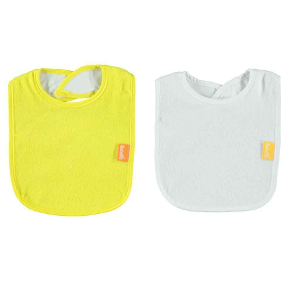 Bebetto C553 Basic Örme 2'li Mini Havlu Önlük 0+ Ay Beyaz-Sarı