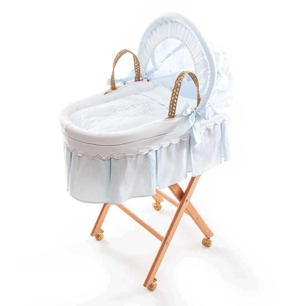 Funna Baby 5215 Prince Bebek Hasır Sepet Mavi 
