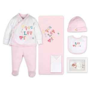İdil Baby 8171 7'li Kız Bebek Hastane Çıkış Seti Pembe