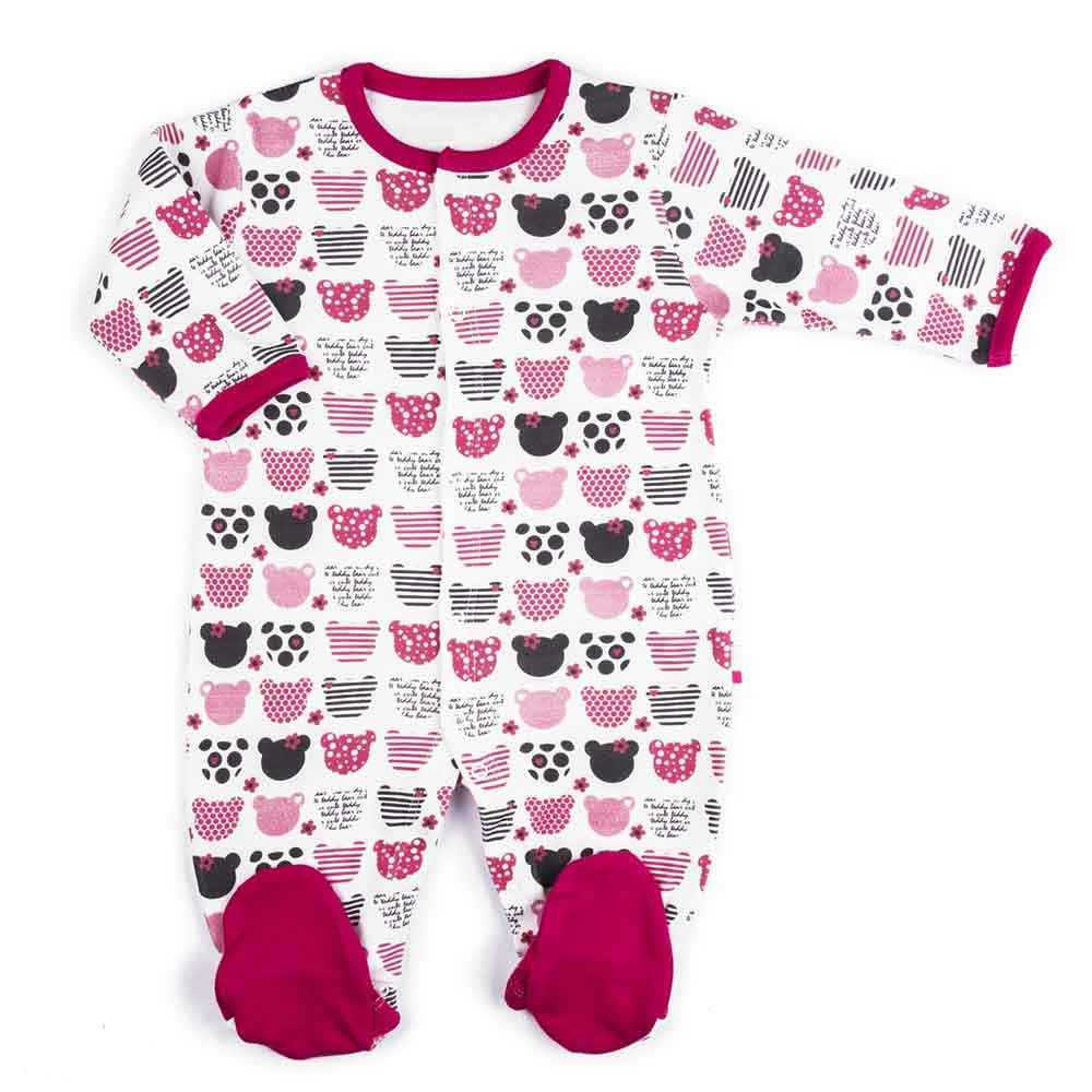 Baby Center S84983 Ayı Kafalı Patikli Bebek Tulum Fuji