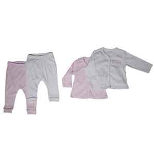 İdil Baby 774446 2'li Kız Bebek Hırka Pantolon Takım Pembe