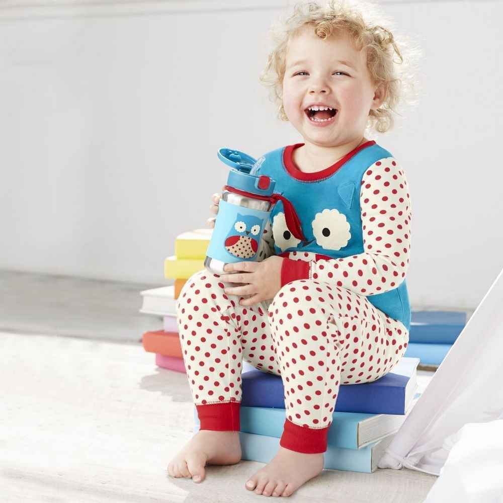 Skip Hop Zoo Pipetli Paslanmaz Çelik Suluk Baykuş