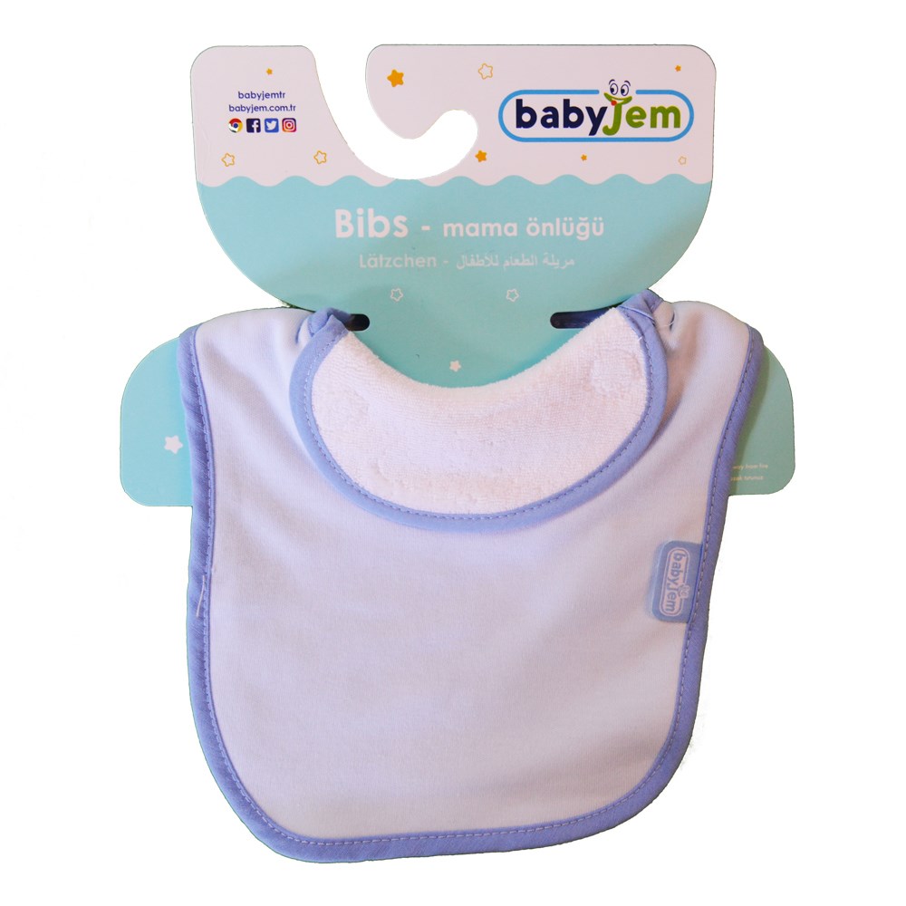 BabyJem 214 Bebek Penye Pedli Önlük Mavi