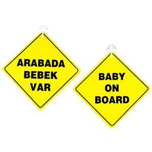 Babyjem ART-094 Vakumlu Araba Cam Yazısı Sarı