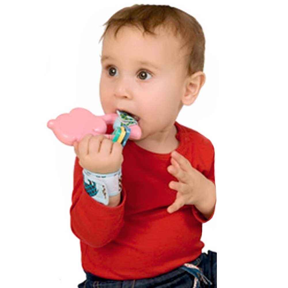 Babyjem ART-308 Çıngırak Tutucu Beyaz-Mavi