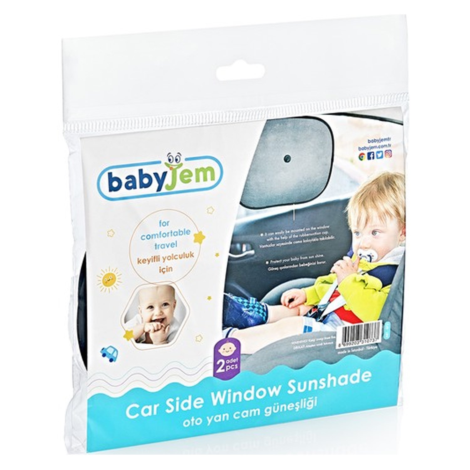 Babyjem ART-073 Oto Yan Cam Güneşliği 