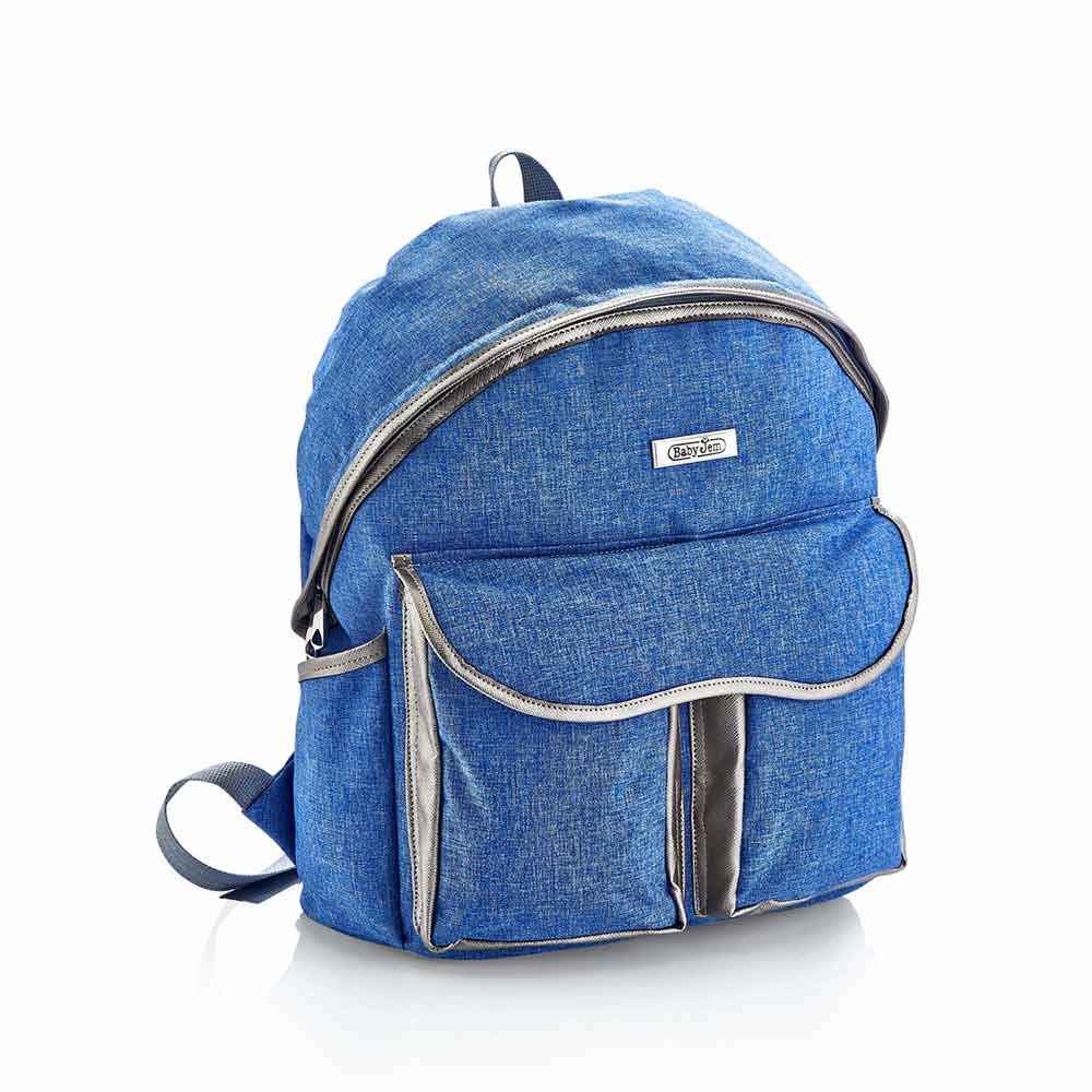 Babyjem ART-367 Denim Sırt Bebek Bakım Çantası Mavi