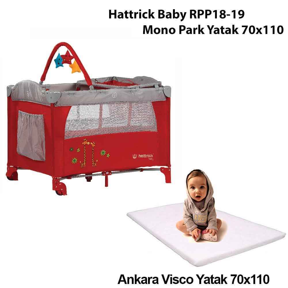 Hattrick Baby RPP1819 Mono Park Yatak 70x110 Kampanya Kırmızı İlke Bebe