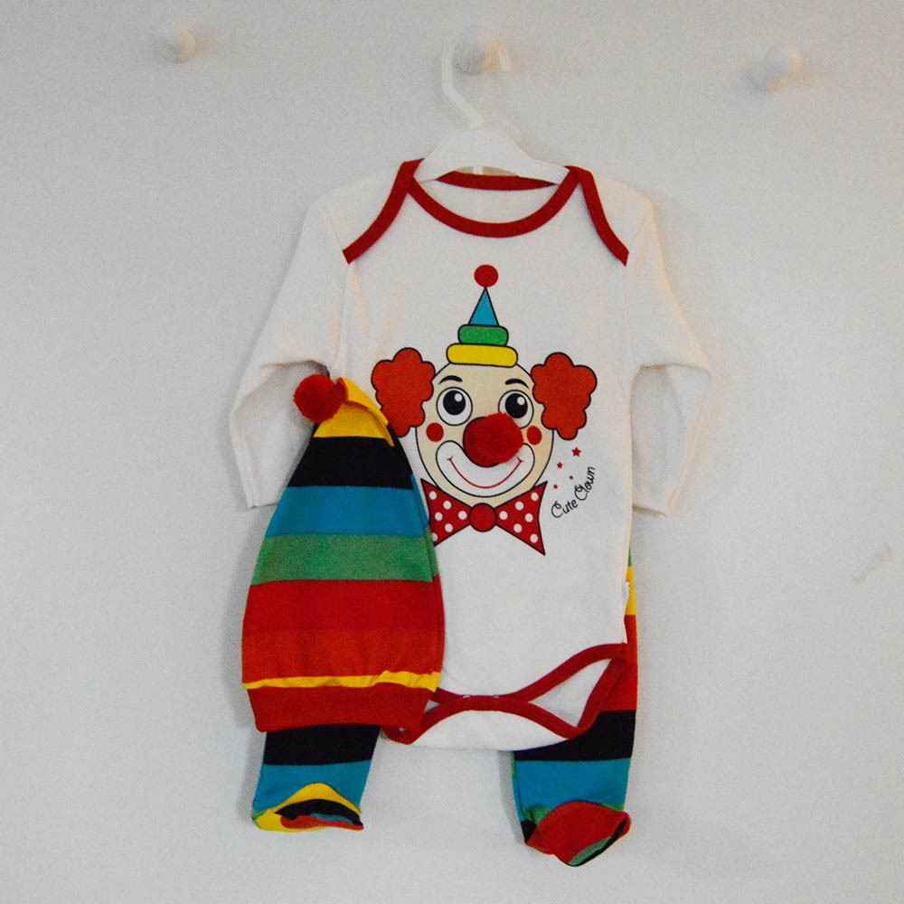 Pearly Bebe 2608 Bebek Alt Üst Takım Palyaço