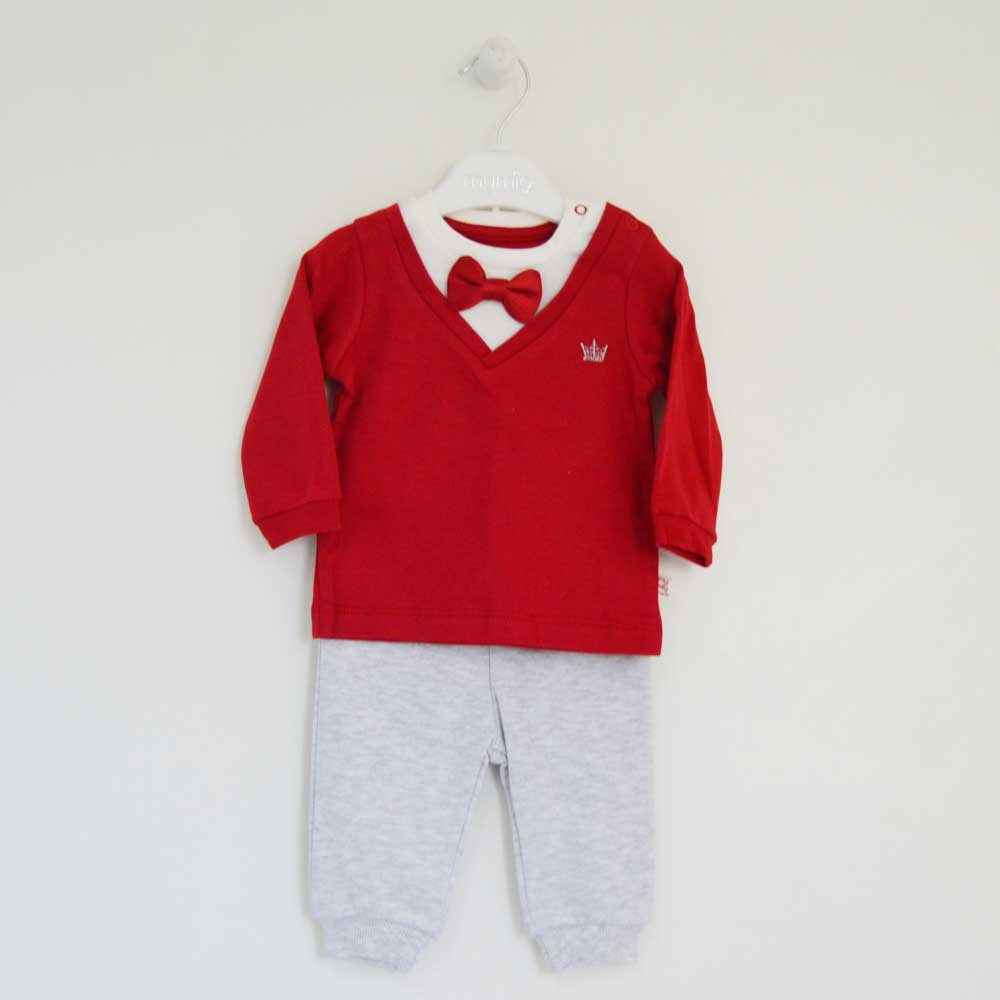 Mymio 137 Papyonlu Bebek 2'li Takımı Bordo