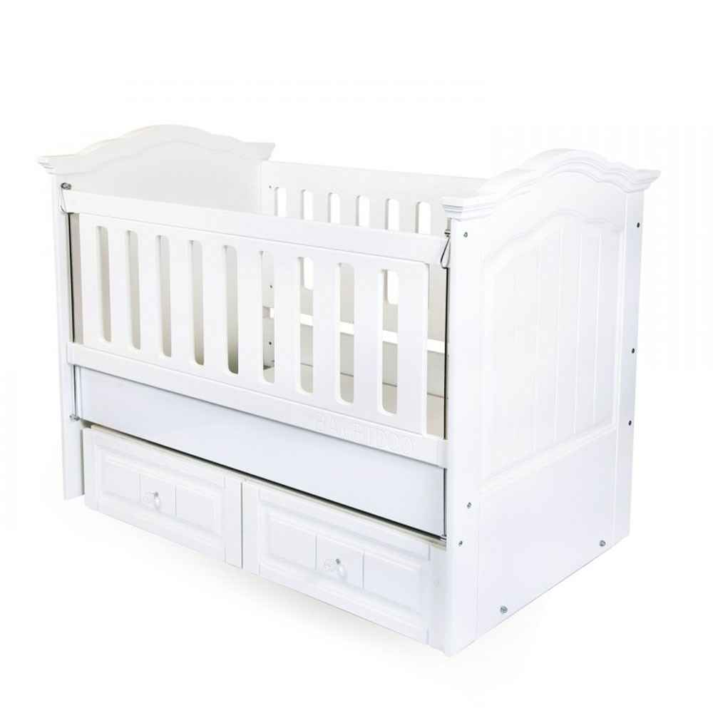 Bambidoo 1071 Şehzade Ahşap Beşik 70x130  Beyaz