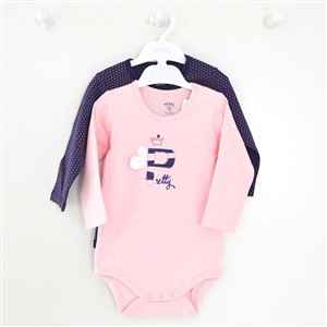 İdil Baby 8933 2li Bebek Body Pembe