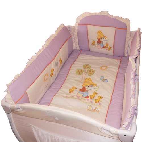 Belis 50x100 Aplikeli Bebek Uyku Seti Lila İlke Bebe