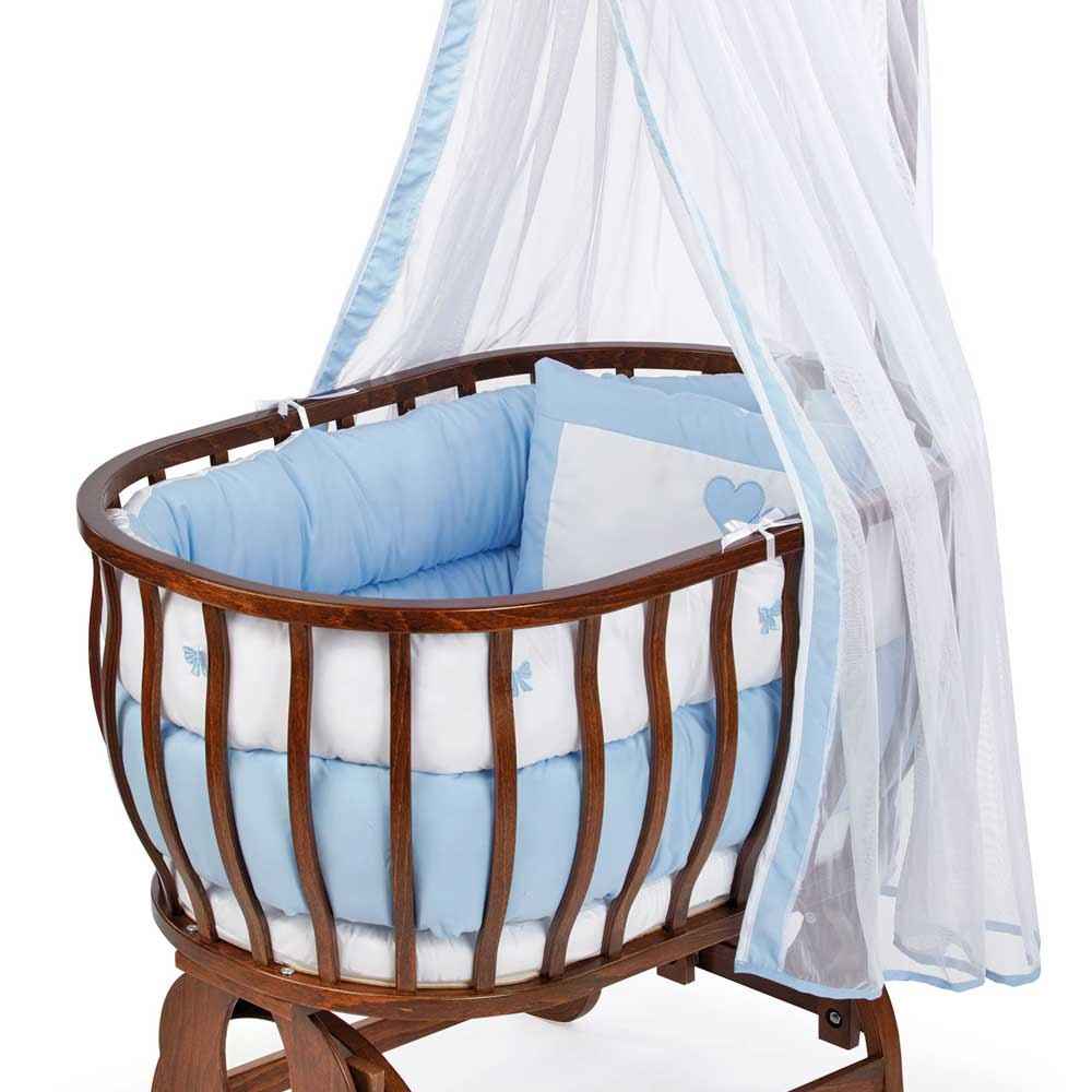 Babycom 401 Ahşap Sepet Beşik Ceviz
