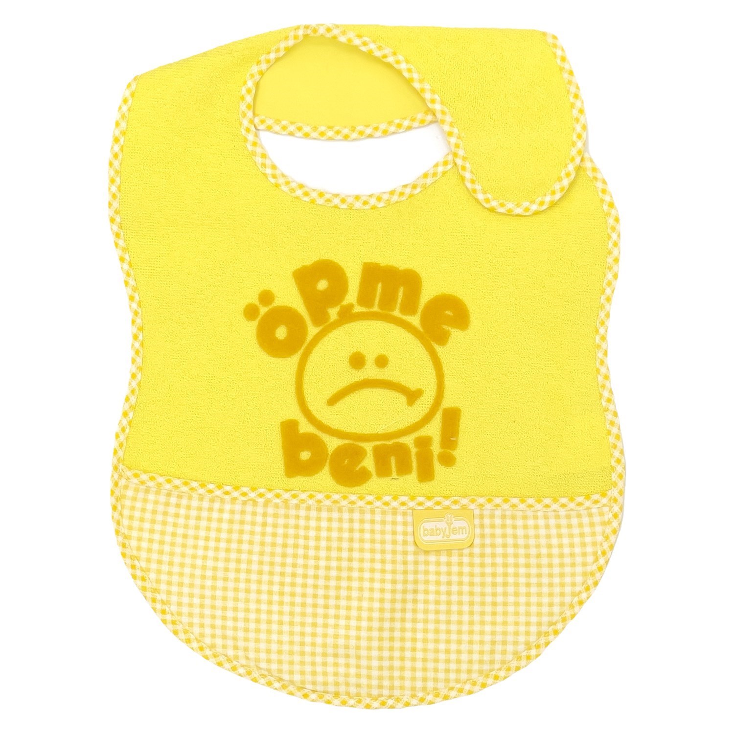 BabyJem Lüks Öpme Beni Bebek Mama Önlüğü 1032 Sarı