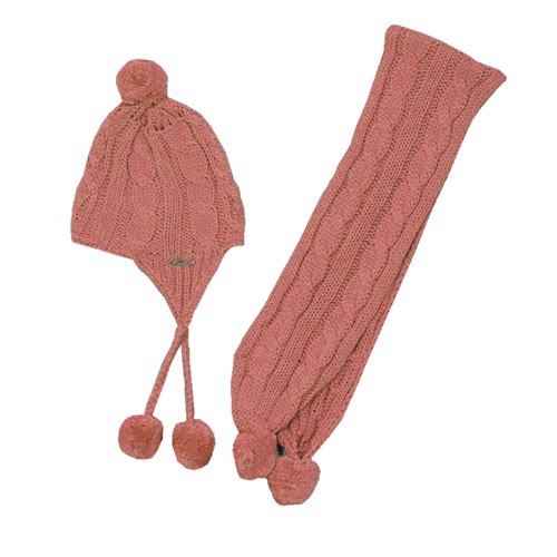 Bebepan 7792 Lovely Kaşkol Başlık Takımı Pembe