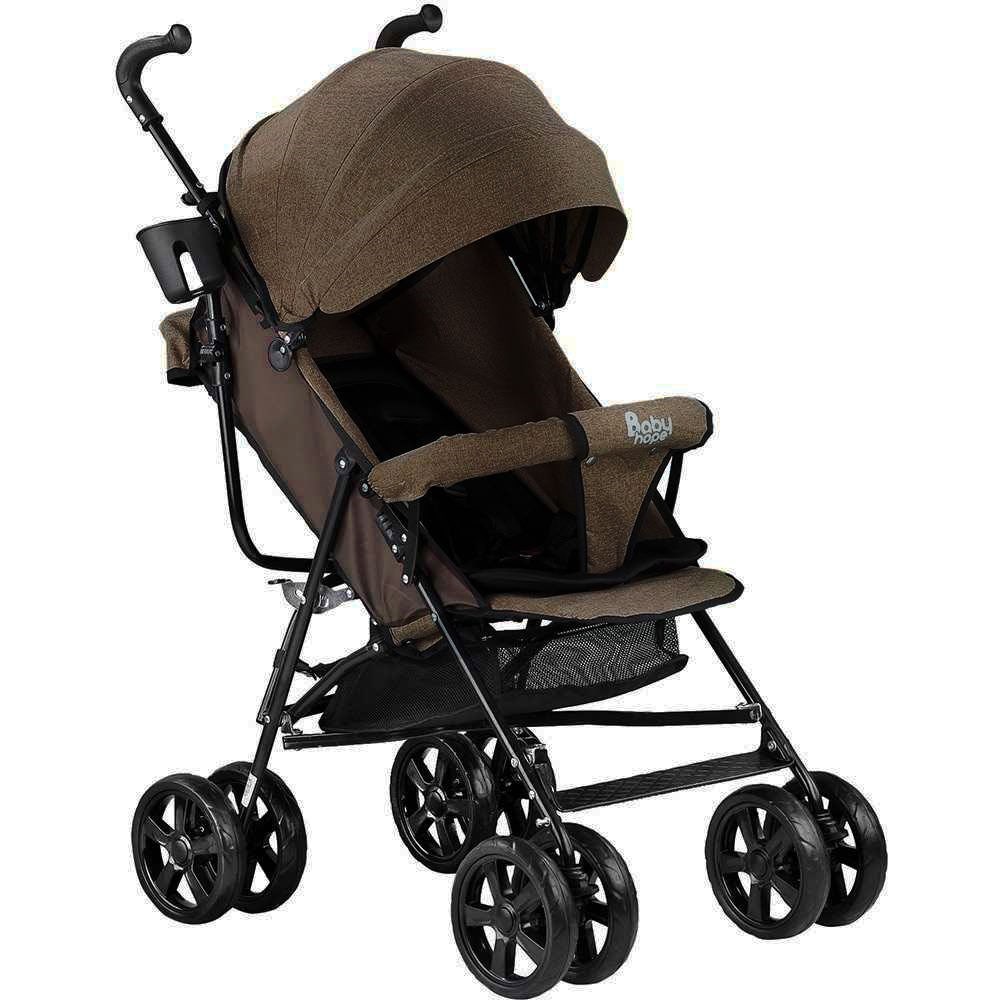 BabyHope SA-7 Baston Bebek Arabası Kahverengi