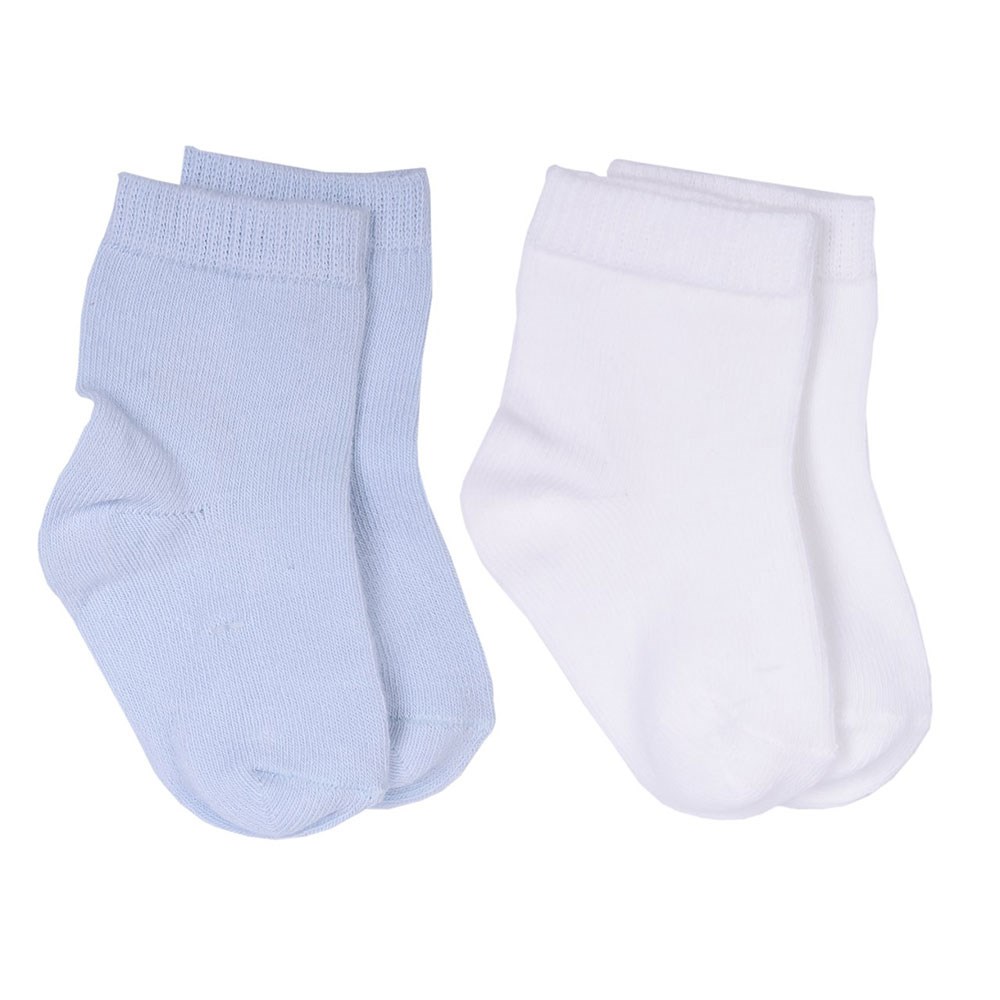 Kiti Kate 95675 2'li Organik Bebek Çorabı Beyaz-Mavi