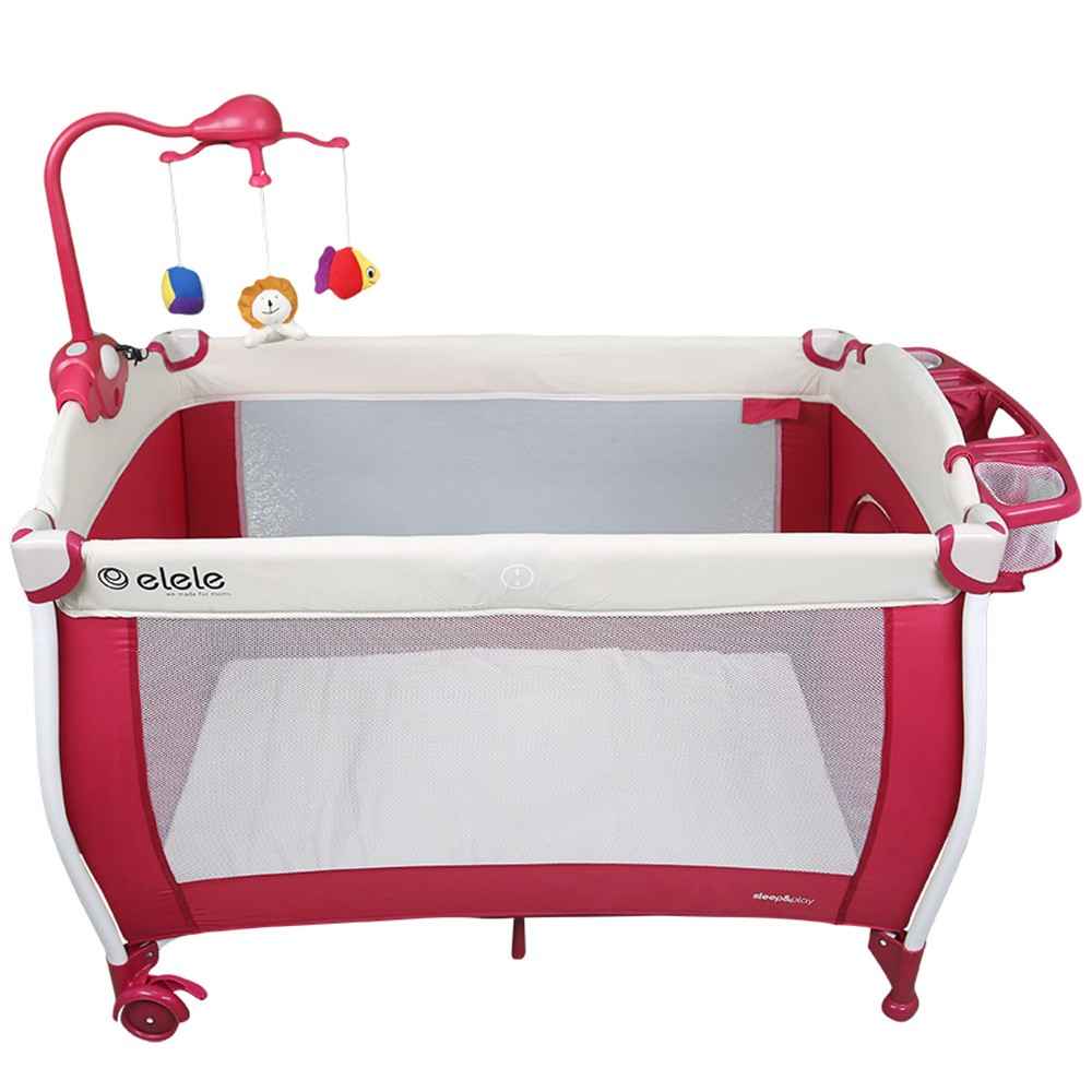 Elele Sleep&amp;Play Plus Oyun Parkı 60x120 Pembe İlke Bebe