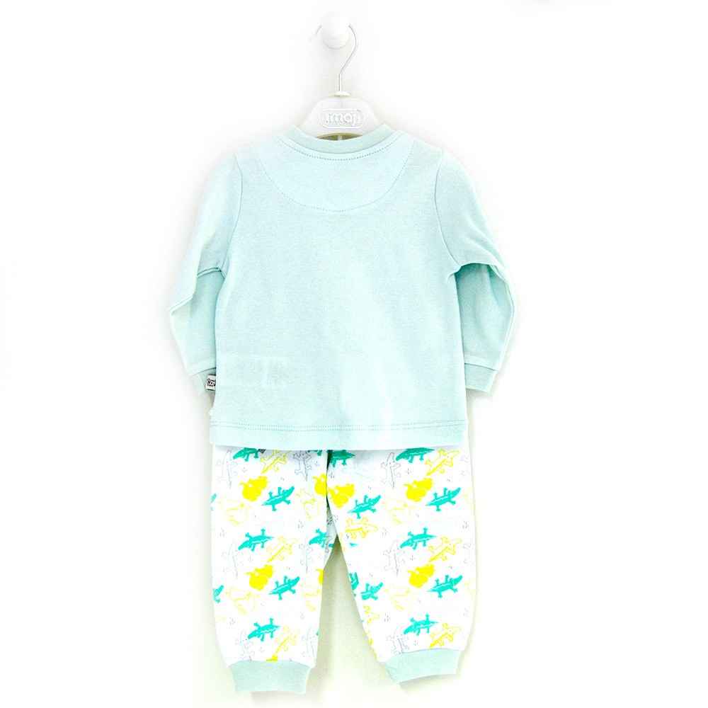 İmaj 7-001 Timsah Erkek Bebek 2'li Pijama Takımı Mint