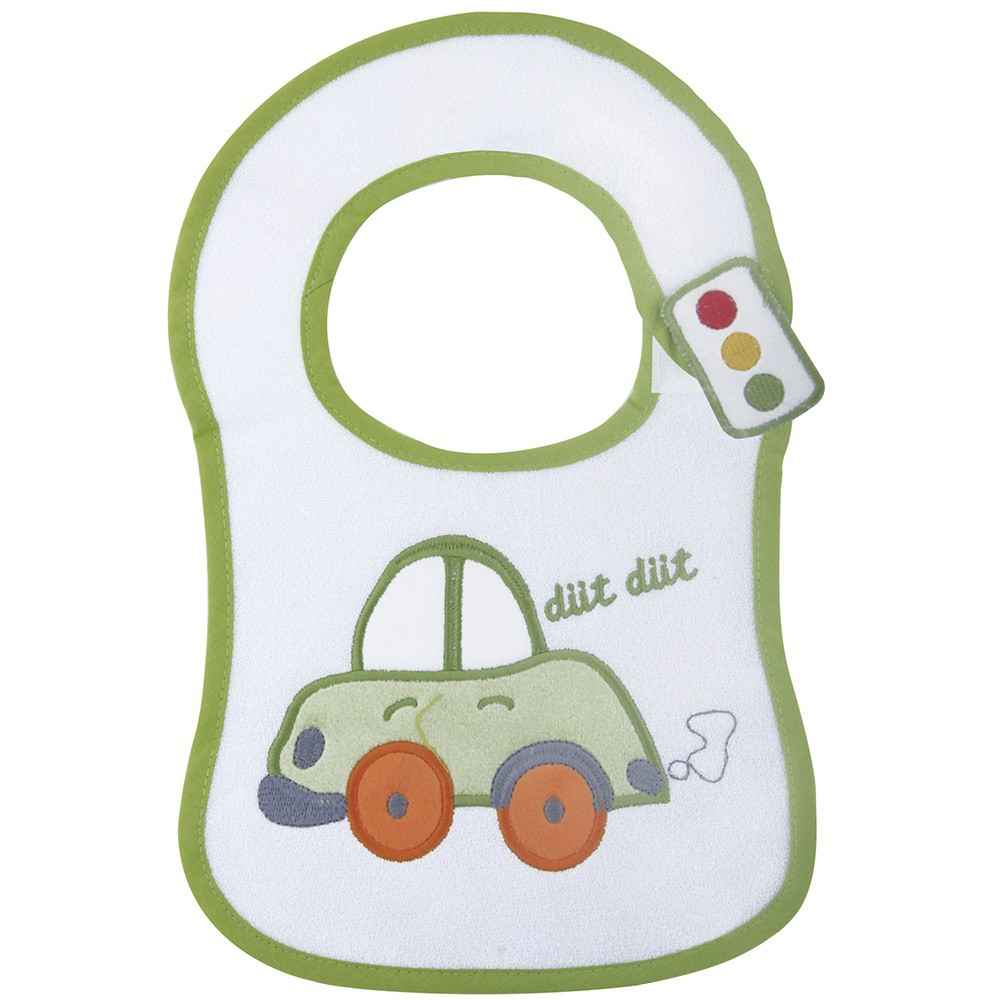 BabyJem 086 Arabalı Mama Önlüğü  Yeşil