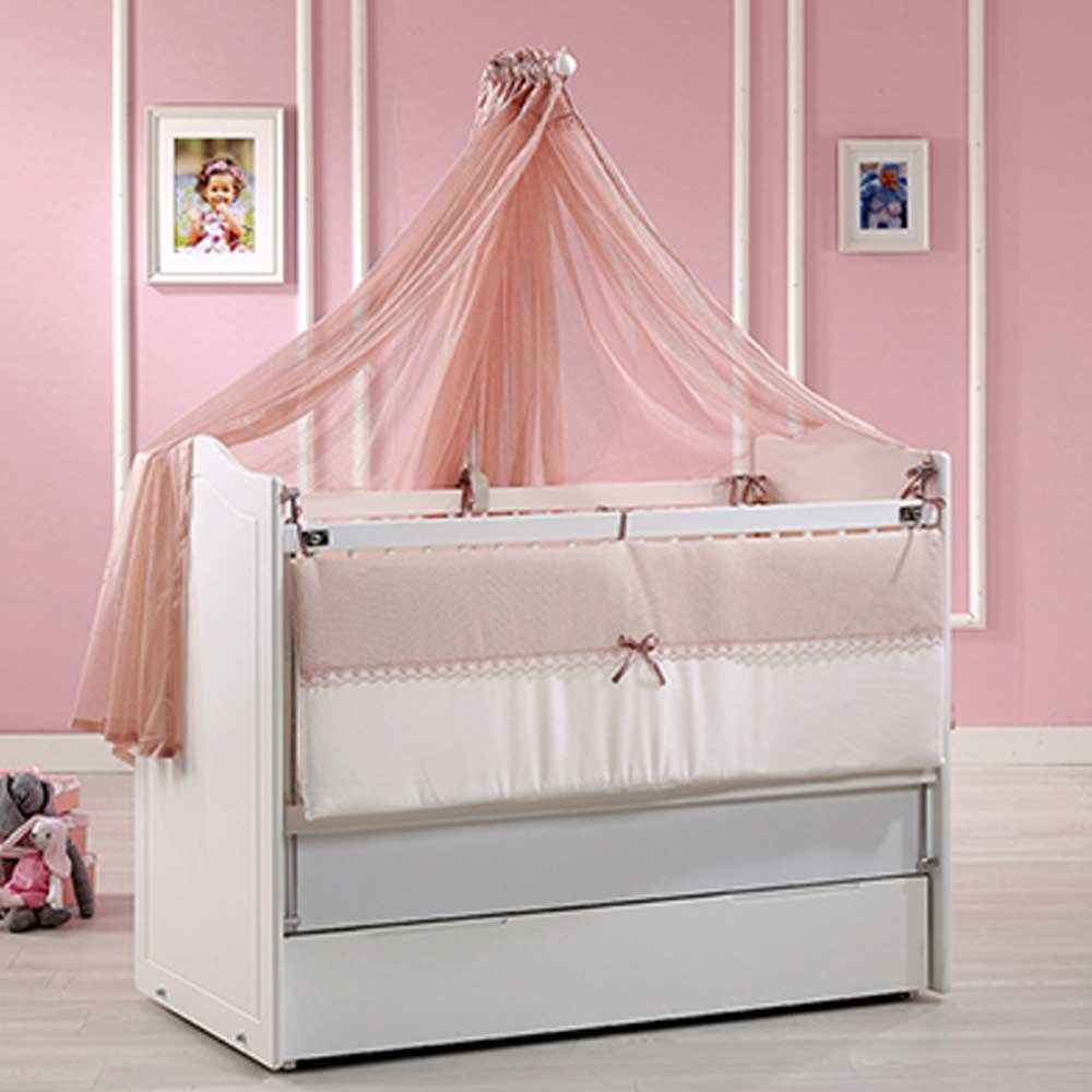 Meltem Smart Madre Sallanır Beşik 60x120 Beyaz-Pembe