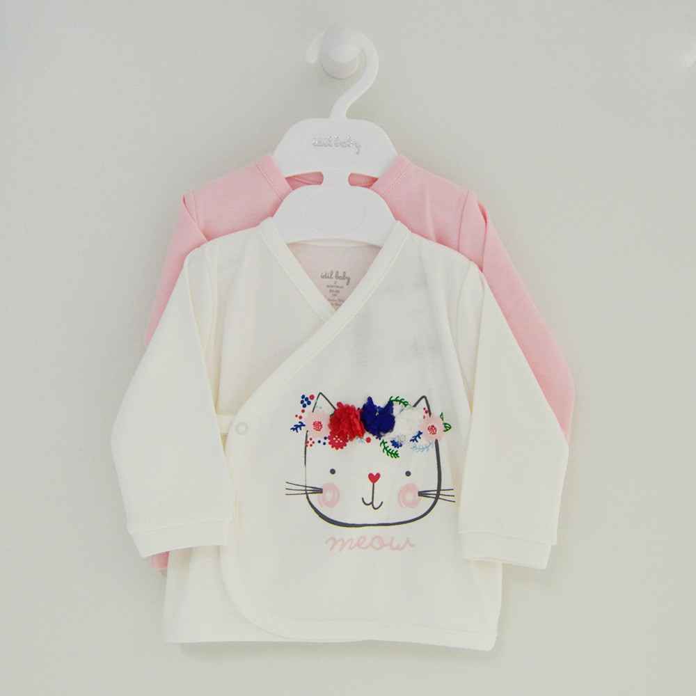 İdil Baby 8877 2'li Bebek Askılı Zıbın Pembe