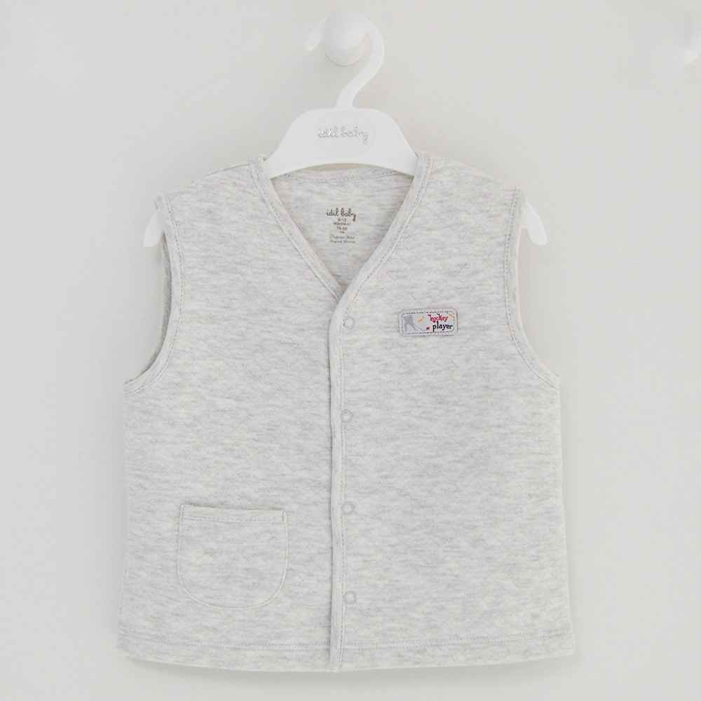 İdil Baby 9098 Bebek Yeleği Gri