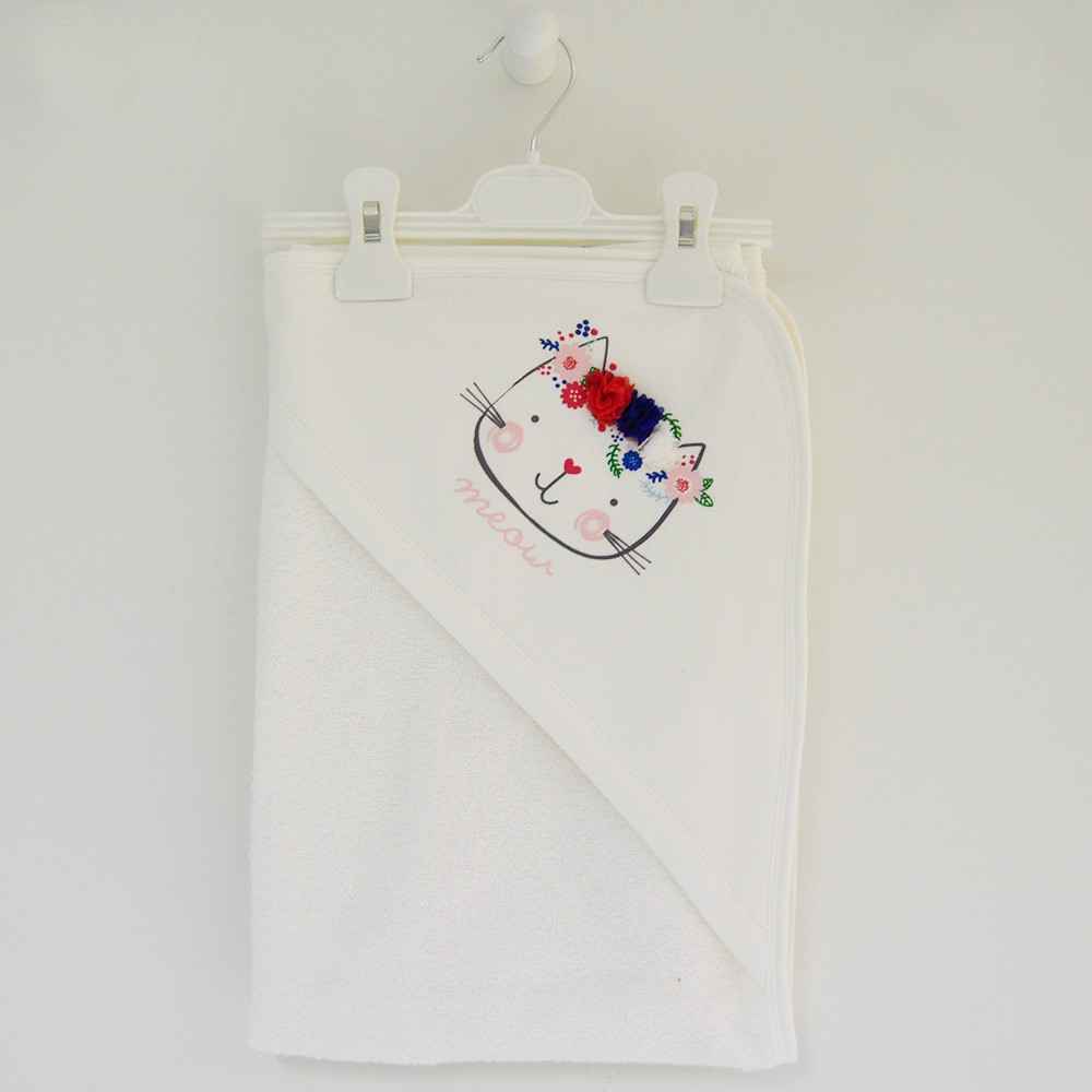 İdil Baby 9115 Bebek Havlusu Krem