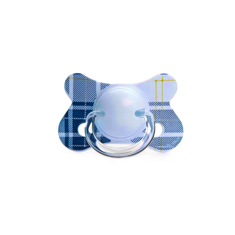Suavinex 3801225 Fusion Fizyolojik Silikon Emzik 4/18 Ay Lacivert-Mavi
