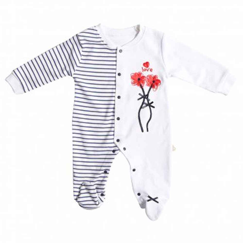 Bibaby 60165 My Prety Bebek Tulumu Ekru-Lacivert