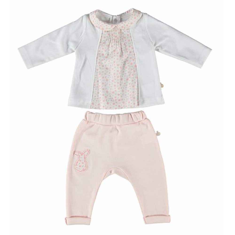 Bibaby 59373 Nice Rabbit Bebek Yaka 2li Takım Somon